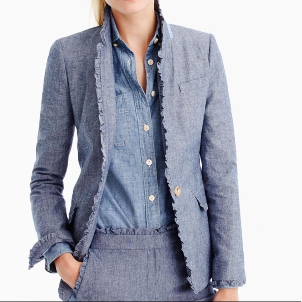 J Crew Chambray Regent Blazer